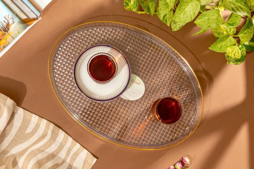 عکس سینی بیضی اکرولیک 