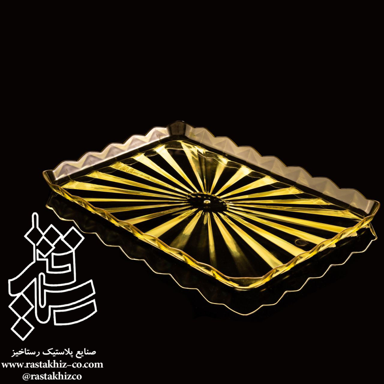 عکس سینی کریستال طرح اسپایرال 