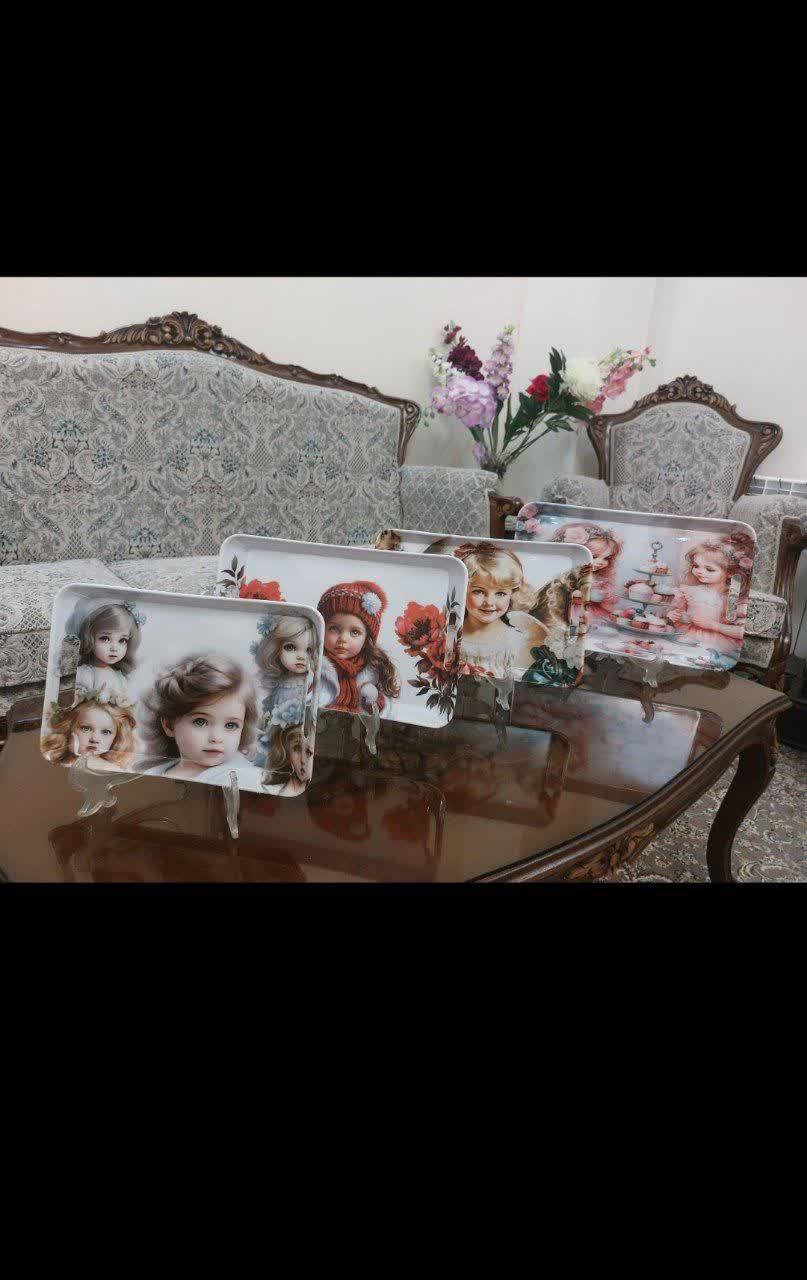 تصویر سینی ملامین عروسکی